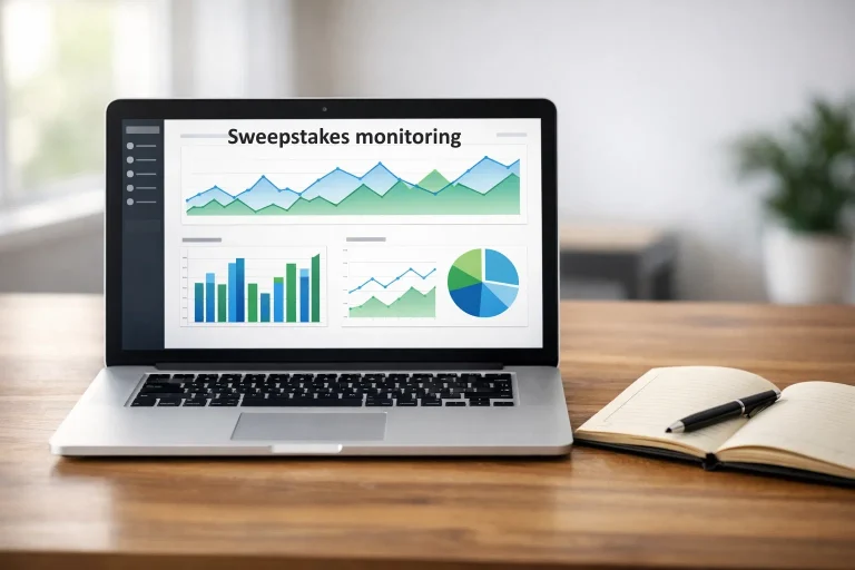 Dashboard view of beta-stage sweepstakes brands in various launch phases